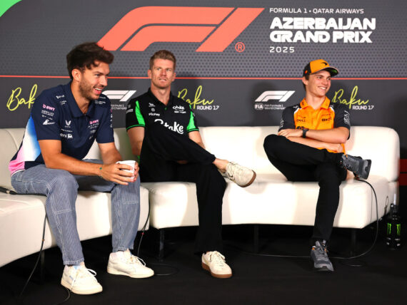 F1 пилоти- Пиер Гасли, Нико Хюлкенберг и Оскар Пиастри